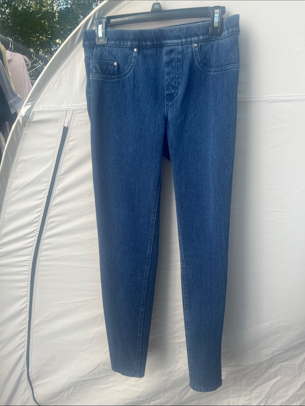 SPANX Women's Dark Blue Jeggings - Stretch Pull-On Skinny Jeans